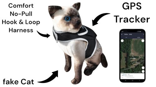 Anti-Pet Lost Waterproof Pet Tracker Rechargeable GSM GPRS Tracking Size:L