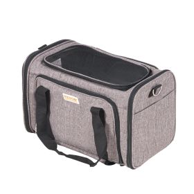 VEVOR Cat Carrier with Wheels, Airline Approved Rolling Pet Carrier with Telescopic Handle and Shoulder Strap, Dog Carrier with Wheels for Pets under