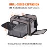 VEVOR Cat Carrier with Wheels, Airline Approved Rolling Pet Carrier with Telescopic Handle and Shoulder Strap, Dog Carrier with Wheels for Pets under