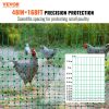 VEVOR Electric Fence Netting, 48" H x 168' L, PE Net Fencing Kit with Posts & Double-Spiked Stakes, Utility Portable Mesh for Chickens, Ducks, Geese,