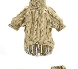 Dog Sweater Turtleneck Solid Color Dogs Clothes Warm Cotton For Puppy Small Medium Dogs Sweatshirt Jacket Chihuahua Teddy (Option: Beige-S)